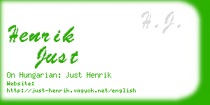 henrik just business card